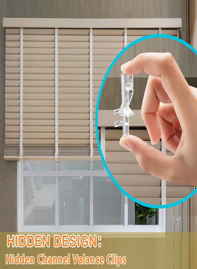 TIDYKITC 12 Pcs Valance Clips for Blinds, 1-7/8 Inch Hidden Channel Blind Valance Clip Replacement for Horizontal and Venetian Window Blinds Valance - Image 3